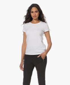 Majestic Filatures Jamie Deluxe Katoenen T-Shirt - Wit -Mode Kleding 230606 22bd52fe 8871 491c 93a1 b0e7e9070360