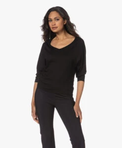 No Man'S Land Reversible Viscose T-Shirt - Zwart -Mode Kleding 230606 342b08a9 5e91 4286 ba12 3682c42b7a83