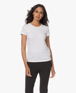 Majestic Filatures Jamie Deluxe Katoenen T-Shirt - Wit -Mode Kleding 230606 5adbbe86 beef 4328 805d a7108dd4eb35