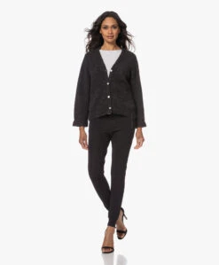 American Vintage East Alpacamix Doorknoopvest - Charcoal Melange -Mode Kleding 230606 71ad41b1 02a4 49ef 8792 68aa672ee690