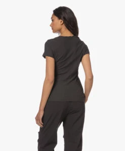 James Perse Slub Jersey V-Hals T-Shirt - Carbon -Mode Kleding 230606 a8677e99 37ac 4767 a843 5e2422ed32b2