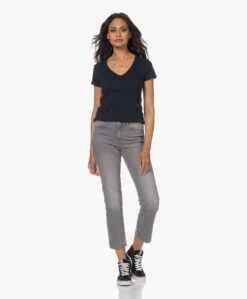 Majestic Filatures Julia Deluxe Katoenen V-Hals T-Shirt - Marine -Mode Kleding 230606 e97e6ced 65df 47c4 90a3 bff8ec6dd4f9