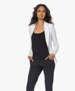 Japantky Danno Travel Jersey Blazer - Wit -Mode Kleding 230608 3160771f ee4c 438e 9bc5 2541172e2ad1