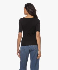 No Man'S Land Viscose T-Shirt Met Halflange Mouwen - Zwart 16 No Man'S Land Viscose T-Shirt Met Halflange Mouwen - Zwart -Mode Kleding 230608 6d187fef eec7 4cbd b7a7 cbaa41090f85