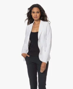 Japantky Danno Travel Jersey Blazer - Wit -Mode Kleding 230608 84022855 97ad 492f 8e3a 5315b7d1b269