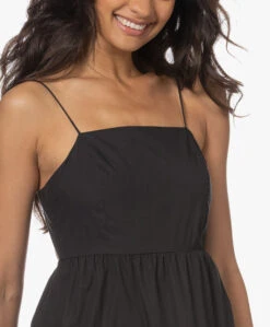 Rails Leni Poplin Strokenjurk Met Open Rug - Zwart -Mode Kleding 230608 9f2b4ded 3bfa 4a02 abc3 82ad7b962363