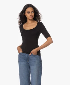 No Man'S Land Viscose T-Shirt Met Halflange Mouwen - Zwart 24 No Man'S Land Viscose T-Shirt Met Halflange Mouwen - Zwart -Mode Kleding 230608 d8695a23 ed4e 4d87 b907 0b5fbdc87415