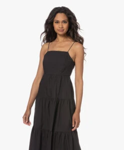 Rails Leni Poplin Strokenjurk Met Open Rug - Zwart -Mode Kleding 230608 e7e7857f 6bcf 44a9 8f94 232a4facda47