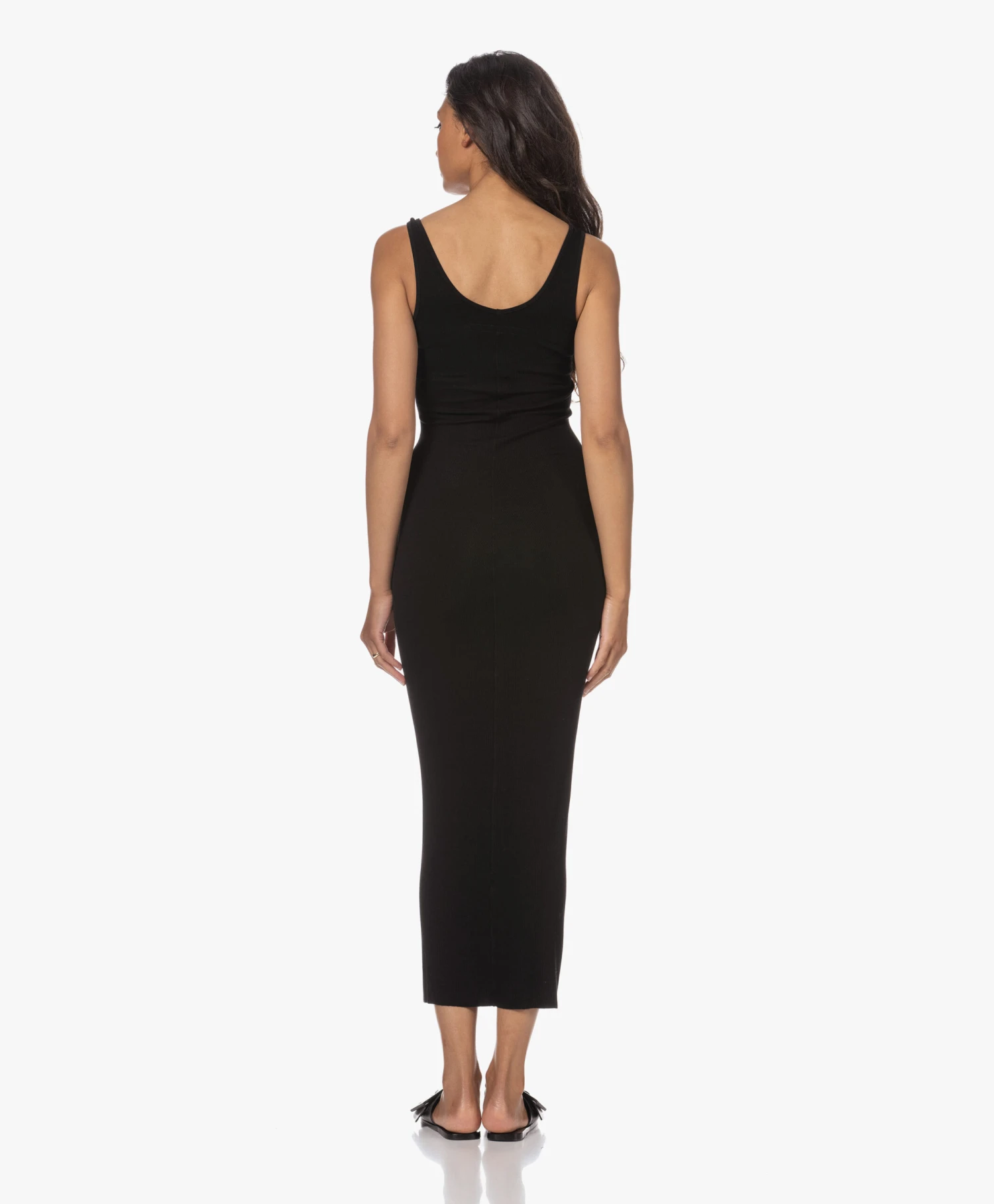 Enza Costa Zijdemix Jersey Tankjurk - Zwart 4 Enza Costa Zijdemix Jersey Tankjurk - Zwart - Afbeelding 4