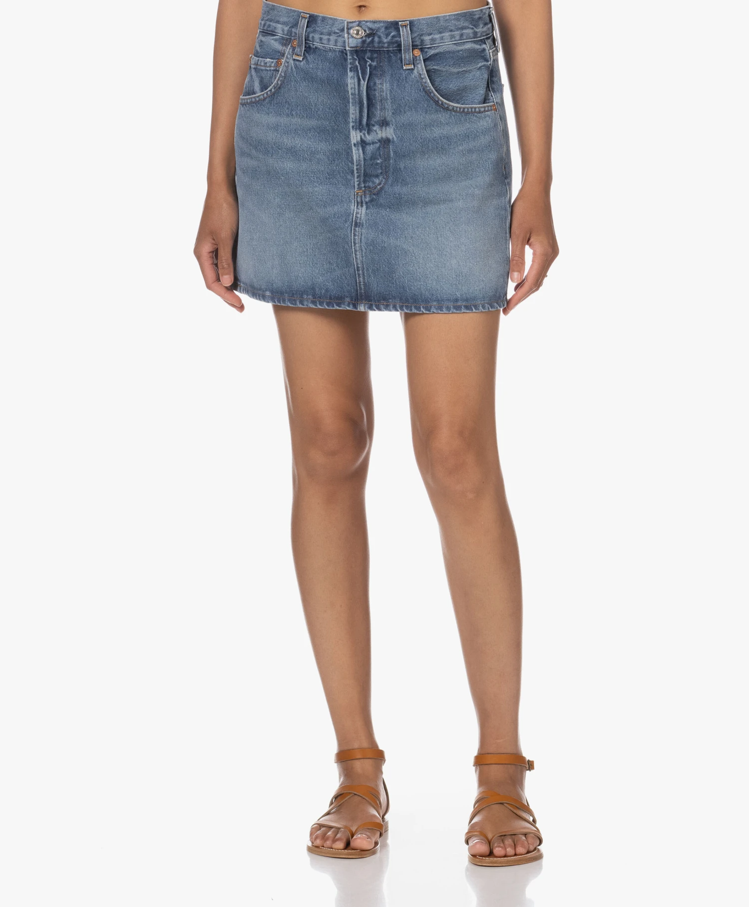 Citizens Of Humanity Eden Denim Mini Rok - Entrust 1 Citizens Of Humanity Eden Denim Mini Rok - Entrust