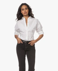 Róhe Shaped Overhemdblouse Met Manchetknopen - Wit 15 Róhe Shaped Overhemdblouse Met Manchetknopen - Wit -Mode Kleding 230614 0813c453 d444 42d7 9498 1bc3e2e04324