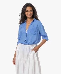 Rails Gaia Viscose Overhemdblouse - Iris -Mode Kleding 230614 0b97b484 ab5a 4df7 b71c 2f04b16b537b