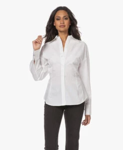 Róhe Shaped Overhemdblouse Met Manchetknopen - Wit 23 Róhe Shaped Overhemdblouse Met Manchetknopen - Wit -Mode Kleding 230614 39d5df34 861c 486e 856f c77146638c85