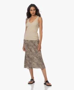 By Malene Birger Bosha Midi Slangenprint Rok - Zwart/Beige -Mode Kleding 230614 3d0ae4e0 724e 49fd 9055 cc27a5b3e5b4