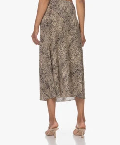 By Malene Birger Bosha Midi Slangenprint Rok - Zwart/Beige -Mode Kleding 230614 5df20556 41cf 4818 993a a9cbecbb6d11