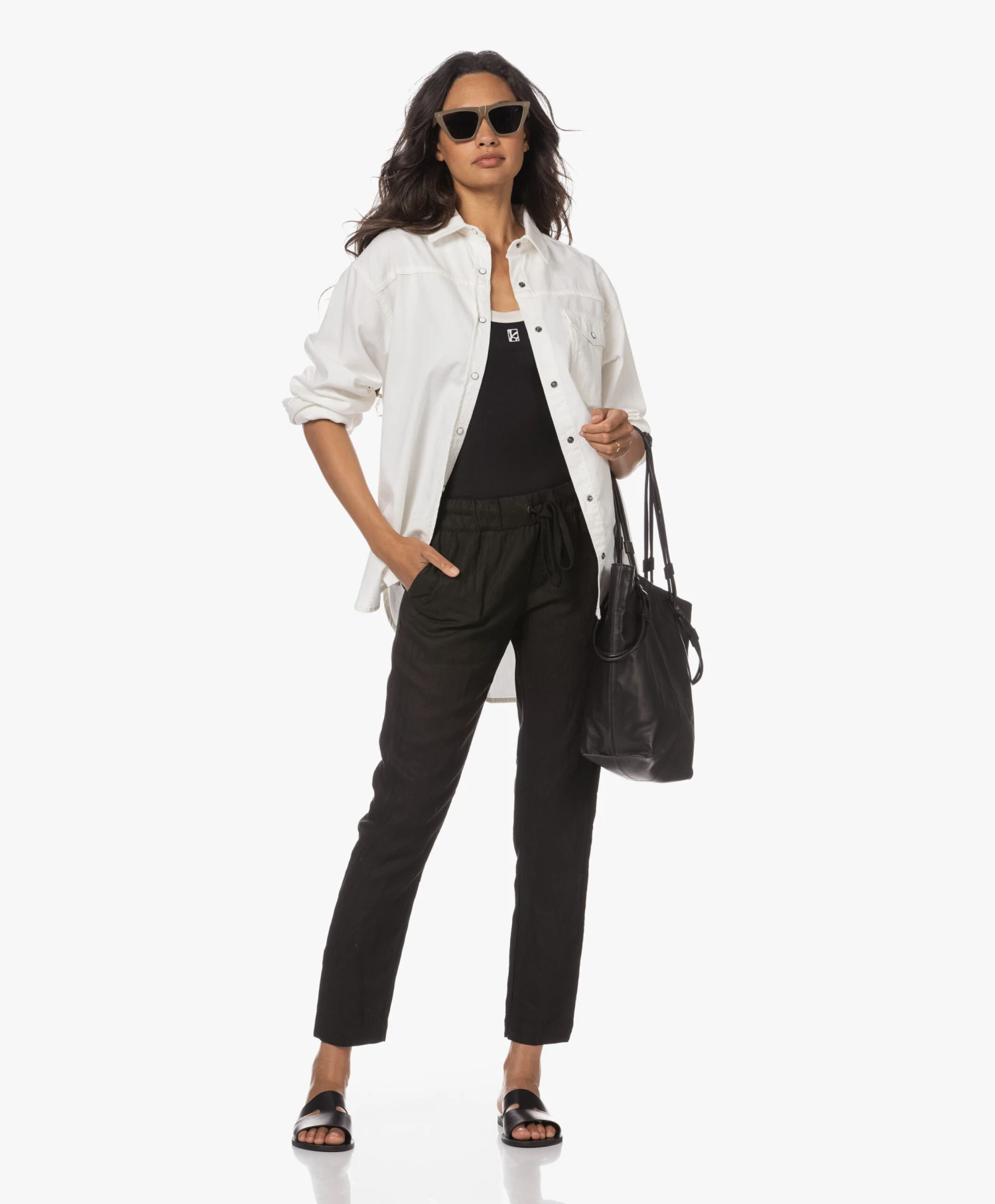 Anine Bing Sloan Denim Shacket - Ivoor 10 Anine Bing Sloan Denim Shacket - Ivoor - Afbeelding 10