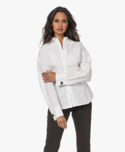Róhe Shaped Overhemdblouse Met Manchetknopen - Wit