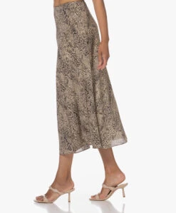 By Malene Birger Bosha Midi Slangenprint Rok - Zwart/Beige -Mode Kleding 230614 912022b2 ca3e 492a a982 1e8c520d06b6