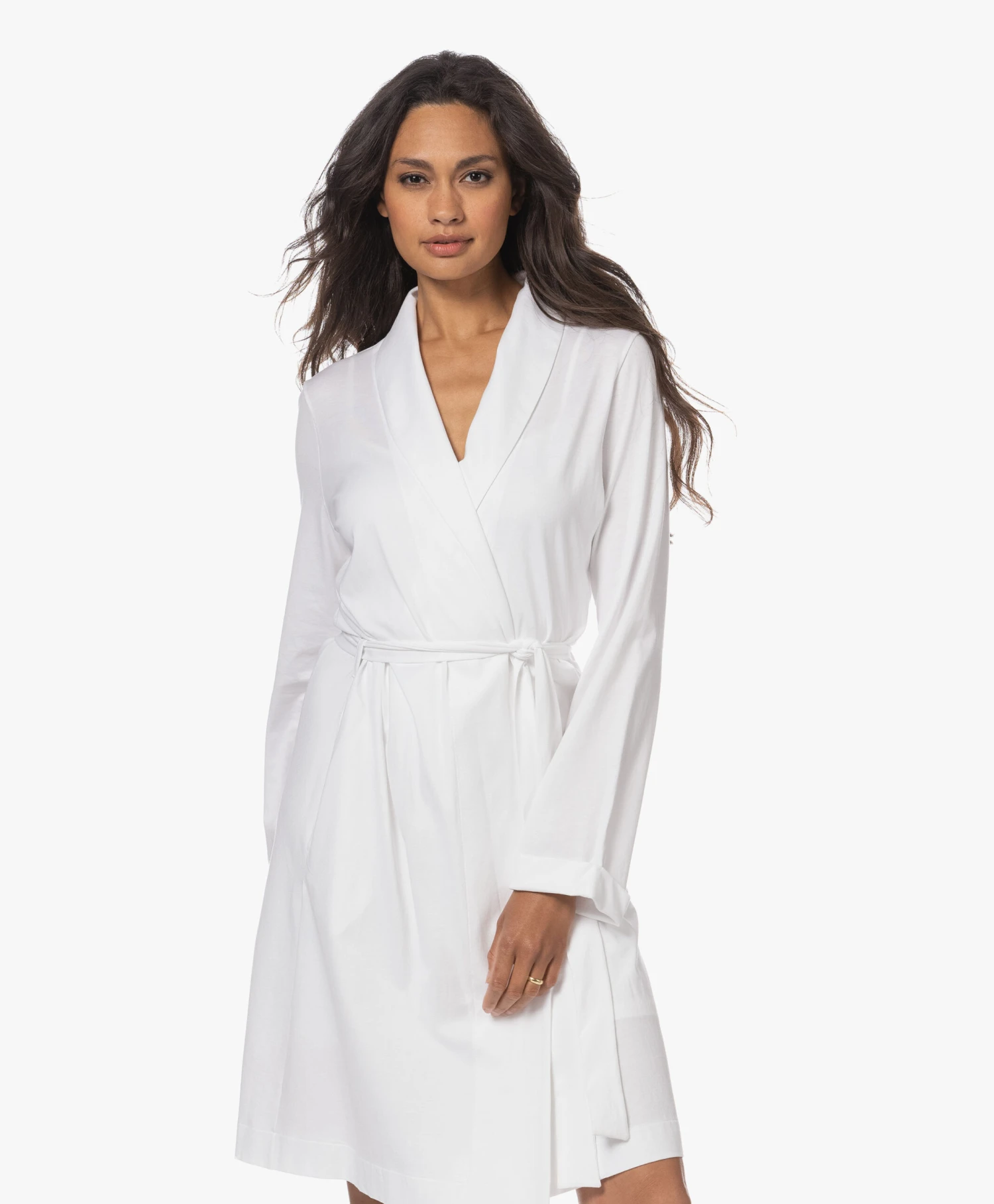 Hanro Robe Selection Katoenen Jersey Badjas - Wit 12 Hanro Robe Selection Katoenen Jersey Badjas - Wit - Afbeelding 12