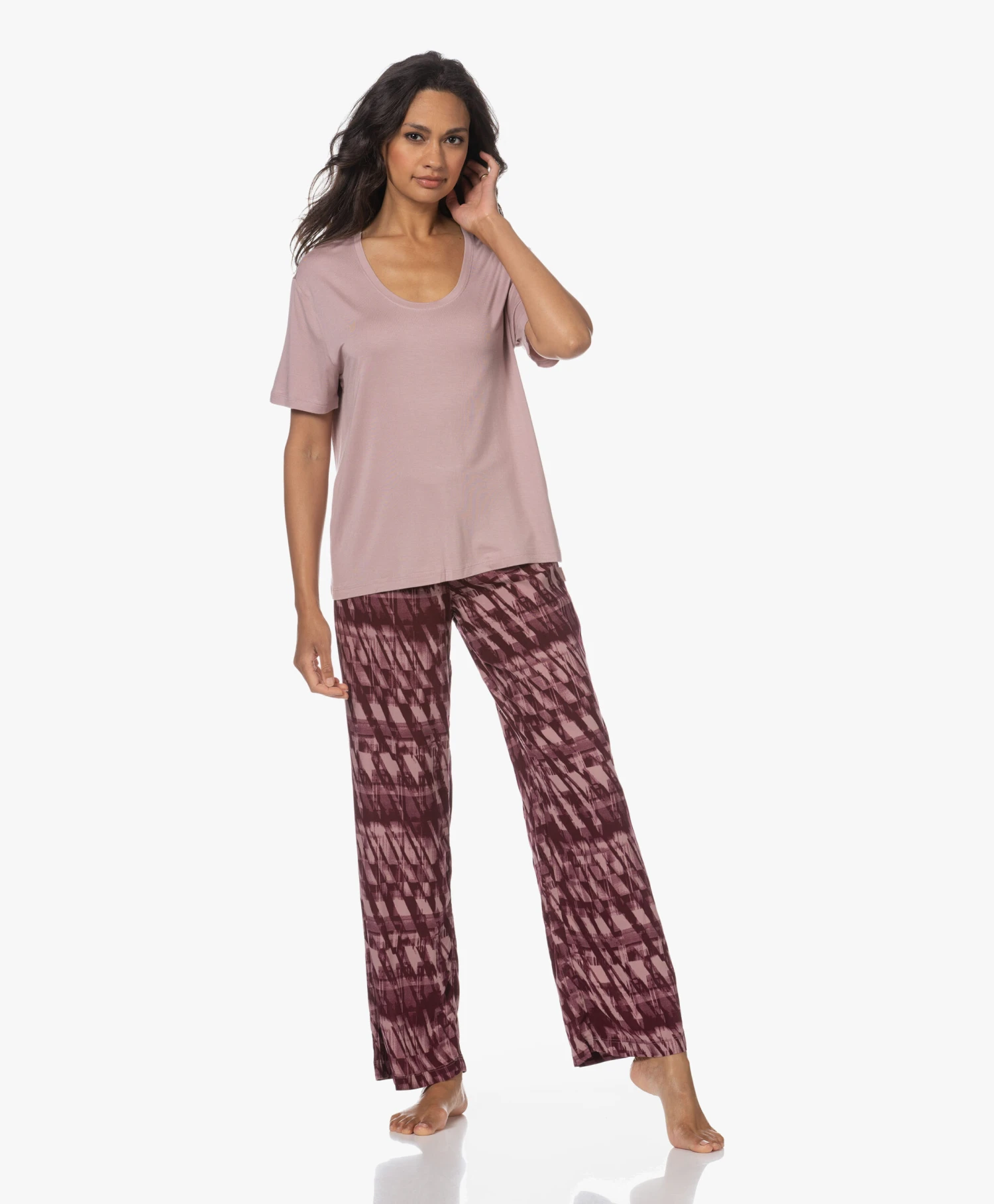 Calvin Klein Viscose Pyjamabroek - Train Windows/Rouge 6 Calvin Klein Viscose Pyjamabroek - Train Windows/Rouge - Afbeelding 6