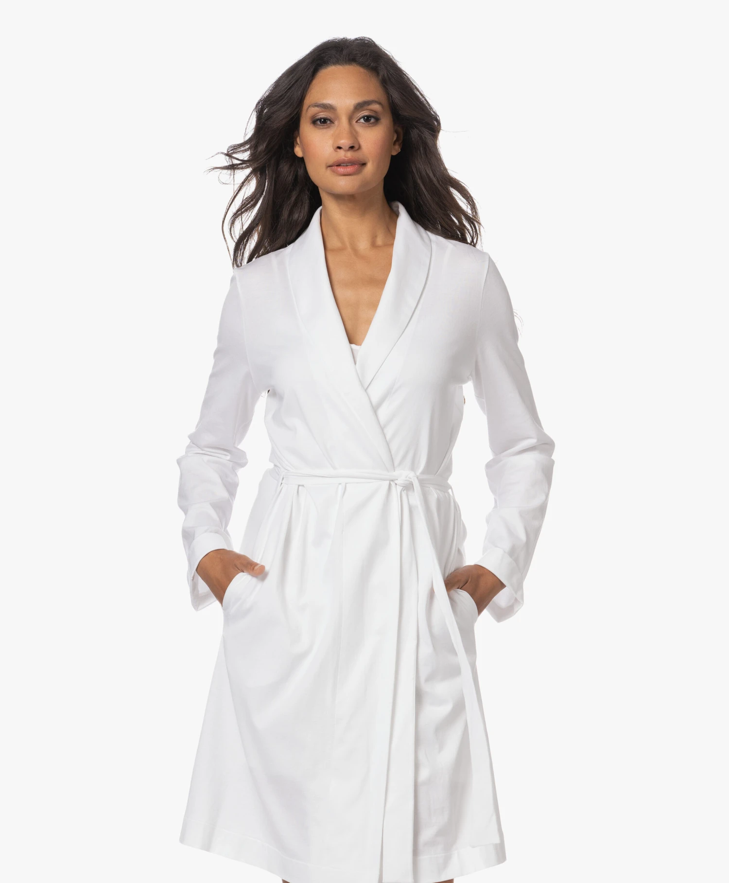 Hanro Robe Selection Katoenen Jersey Badjas - Wit 8 Hanro Robe Selection Katoenen Jersey Badjas - Wit - Afbeelding 8