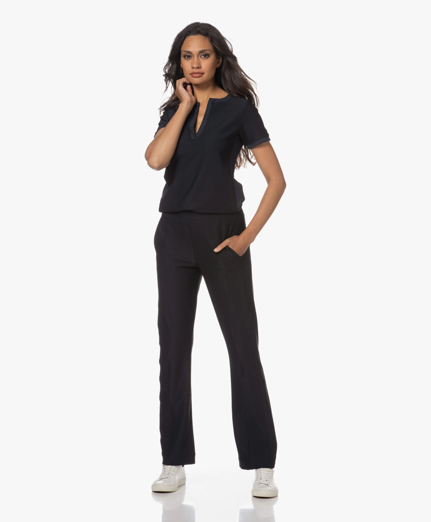 Deblon Sports Ellin Splithals T-Shirt - Zwart 13 Deblon Sports Ellin Splithals T-Shirt - Zwart - Afbeelding 13