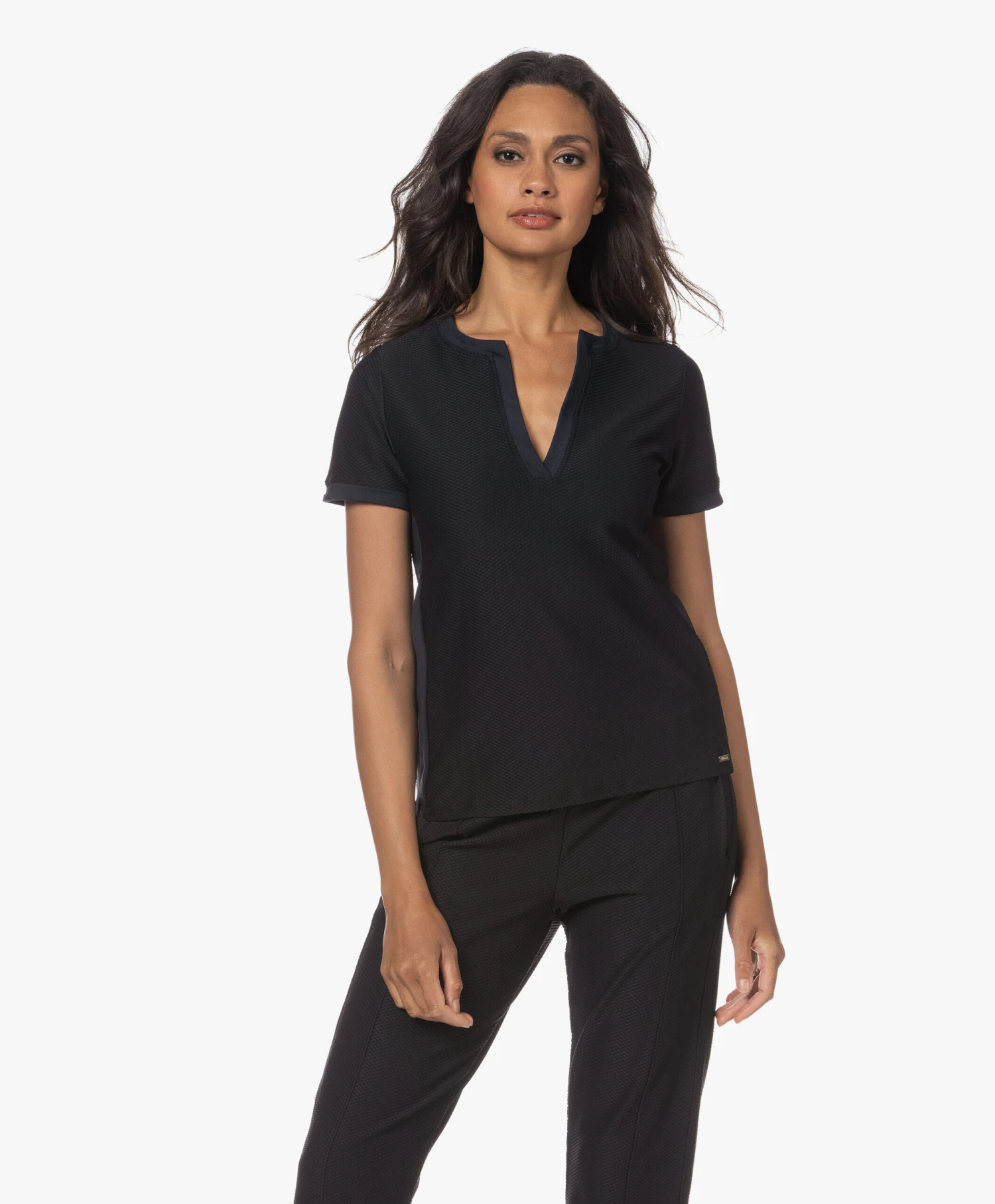 Deblon Sports Ellin Splithals T-Shirt - Zwart 11 Deblon Sports Ellin Splithals T-Shirt - Zwart - Afbeelding 11