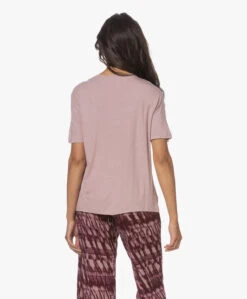 Calvin Klein Modal Jersey Scoop Neck T-Shirt - Woodrose -Mode Kleding 230614 d6a9313b b00c 44e5 a0a9 7d5d46aea219