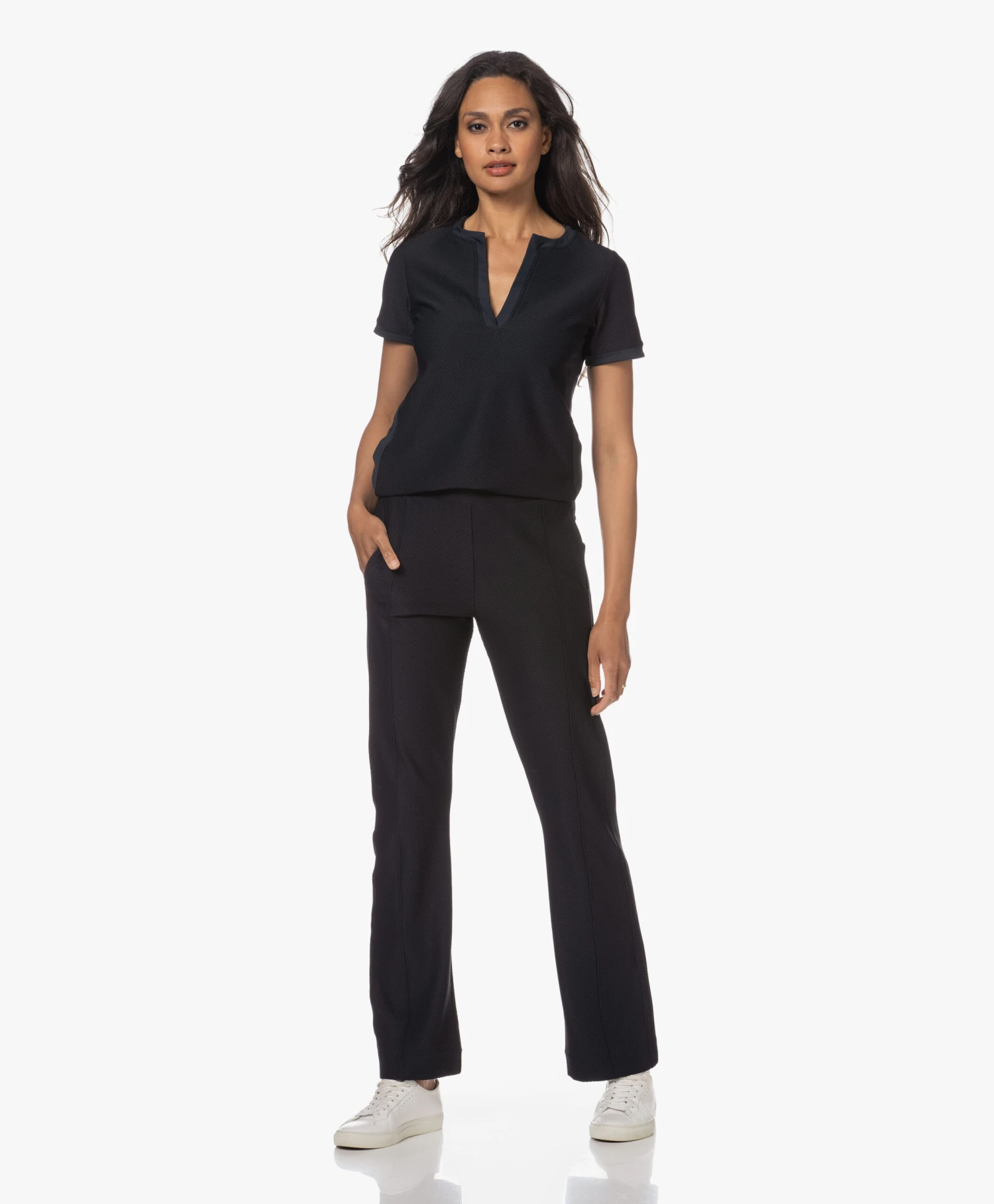 Deblon Sports Ellin Splithals T-Shirt - Zwart 10 Deblon Sports Ellin Splithals T-Shirt - Zwart - Afbeelding 10