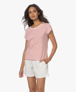 No Man'S Land Gestreept Viscosemix T-Shirt - Flamingo -Mode Kleding 230614 f065dfd3 11a3 4a64 b122 11e390ce7a77