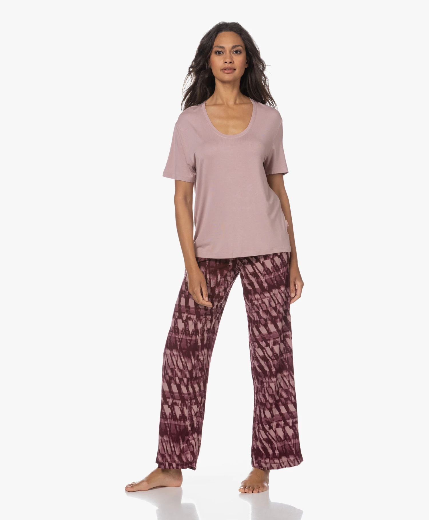 Calvin Klein Viscose Pyjamabroek - Train Windows/Rouge 9 Calvin Klein Viscose Pyjamabroek - Train Windows/Rouge - Afbeelding 9