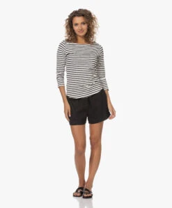 No Man'S Land Gestreept Viscosemix T-Shirt - Zwart -Mode Kleding 230620 3e2803ae b11d 47c7 aaa3 71c903c37800