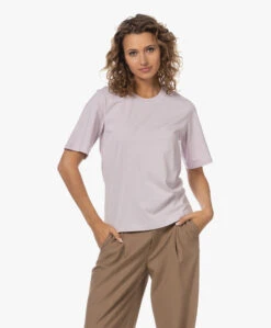 By Malene Birger Hedil Boxy Katoenen T-Shirt - Pastel Violet -Mode Kleding 230620 81a737ed acc7 4d1b 9fec d747d67a9a97