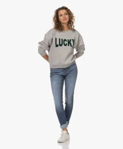 By-Bar Bas Lucky Flock Print Trui - Grijs Mêlee -Mode Kleding 230620 83458dff 4ac0 4803 ae00 8eec44325a33