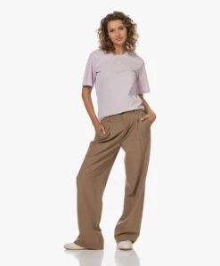 By Malene Birger Hedil Boxy Katoenen T-Shirt - Pastel Violet -Mode Kleding 230620 99979a2b b842 4f22 a22c 167f490ad320