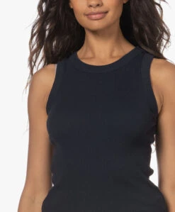 Drykorn Olina Katoenen Rib Jersey Tanktop - Donkerblauw -Mode Kleding 230622 4ad5e609 a943 491e be47 1c35d4e739c4