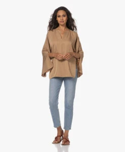 By Malene Birger Calias Twill Blouse - Tobacco Brown -Mode Kleding 230622 4dd63209 47f8 4dfc 837b 0b977c266f45