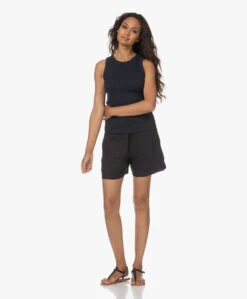 Drykorn Olina Katoenen Rib Jersey Tanktop - Donkerblauw -Mode Kleding 230622 5c0cc45d 64e1 4e5f ab11 16998f2d973e