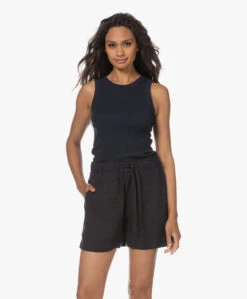 Drykorn Olina Katoenen Rib Jersey Tanktop - Donkerblauw -Mode Kleding 230622 d290e4c4 0104 45f7 aafc 00d768c1956b