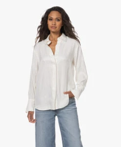 Viveh Beryl Viscose Satijnen Blouse - Coconut Milk -Mode Kleding 230622 d5ff5320 5276 4326 901d 977f3de5862d