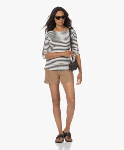 No Man'S Land Gestreept Viscosemix T-Shirt - Zwart -Mode Kleding 230622 e3d962cd 42f6 4af0 aecc 5ae217d0e879