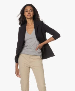 Japantky Yuuka Getailleerde Travel Jersey Blazer - Diepzwart -Mode Kleding 230627 39418674 d922 4bf1 b982 8db33307dd6b