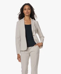 Lasalle Italiaanse Tech Jersey Blazer - Natural