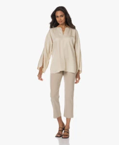 By Malene Birger Calias Twill Blouse - Vanilla Cream -Mode Kleding 230627 7fb05fd2 2a98 4e01 b9b5 68c73b49025b