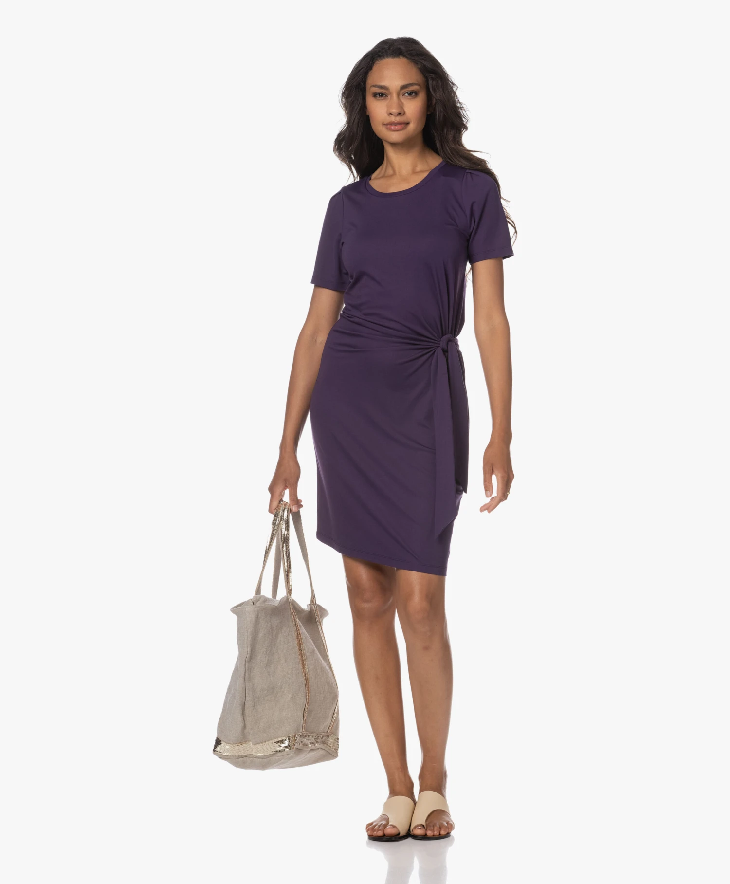 Plein Publique La Fee Jersey Wikkeljurk - Dark Violet 2 Plein Publique La Fee Jersey Wikkeljurk - Dark Violet - Afbeelding 2