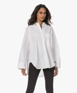 By Malene Birger Derris Biologisch Katoenen Overhemdblouse - Pure White