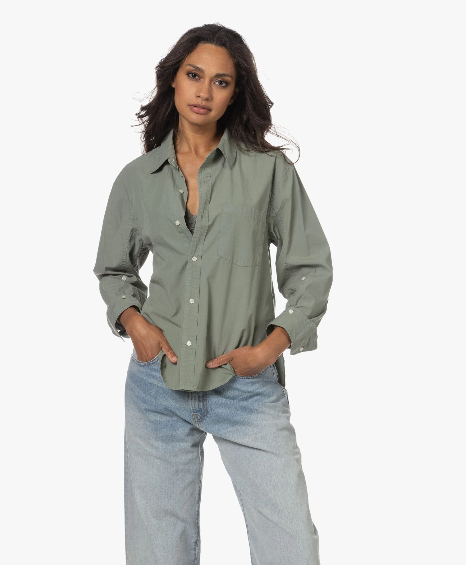 Citizens Of Humanity Kayla Shrunken Poplin Overhemdblouse - Nova 12 Citizens Of Humanity Kayla Shrunken Poplin Overhemdblouse - Nova - Afbeelding 12