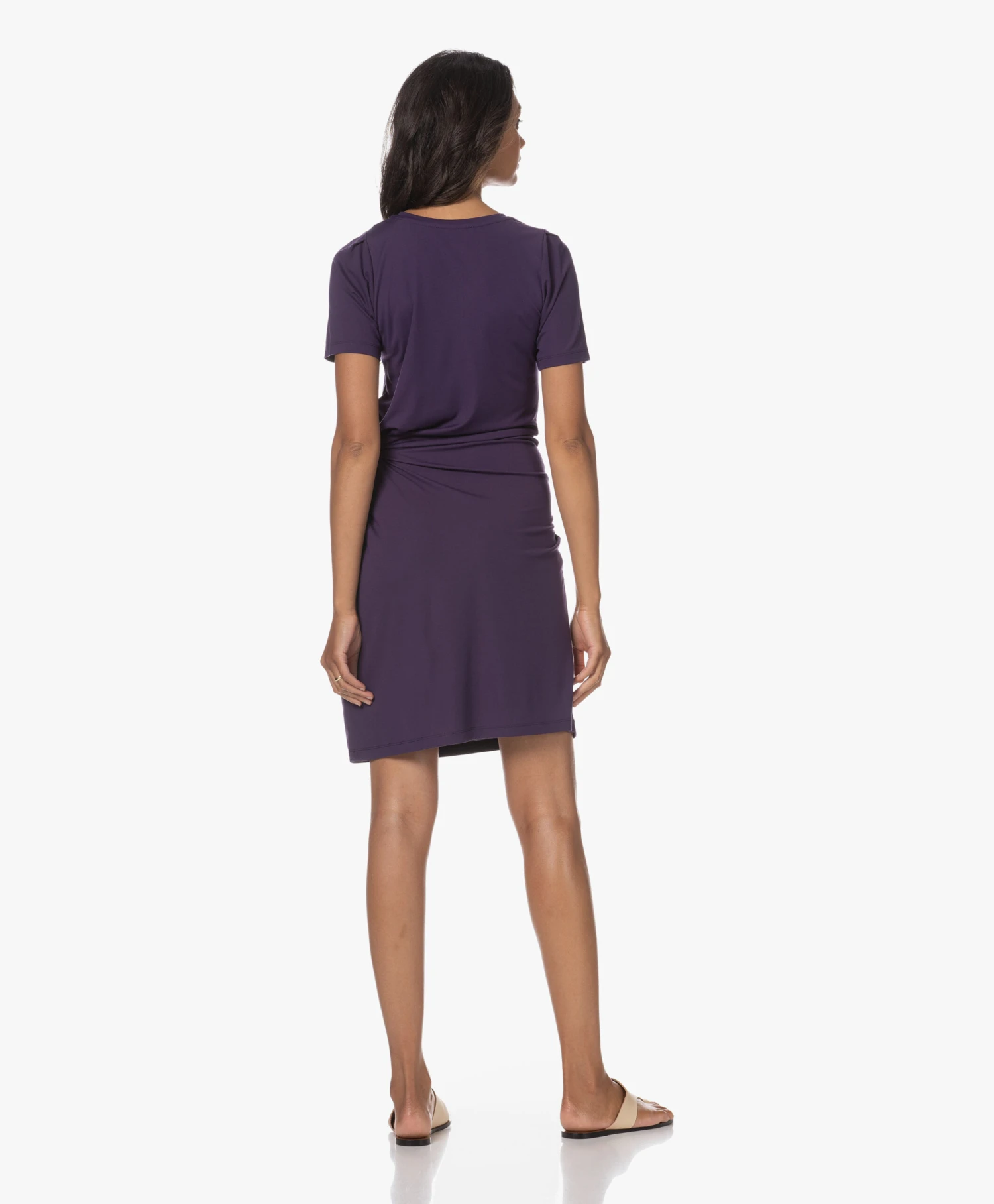 Plein Publique La Fee Jersey Wikkeljurk - Dark Violet 4 Plein Publique La Fee Jersey Wikkeljurk - Dark Violet - Afbeelding 4