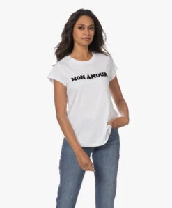 Zadig & Voltaire Woop Mon Amour Print T-Shirt - Wit 24 Zadig & Voltaire Woop Mon Amour Print T-Shirt - Wit -Mode Kleding 230627 d891cc29 2e5e 426b af10 633a9ea7e258