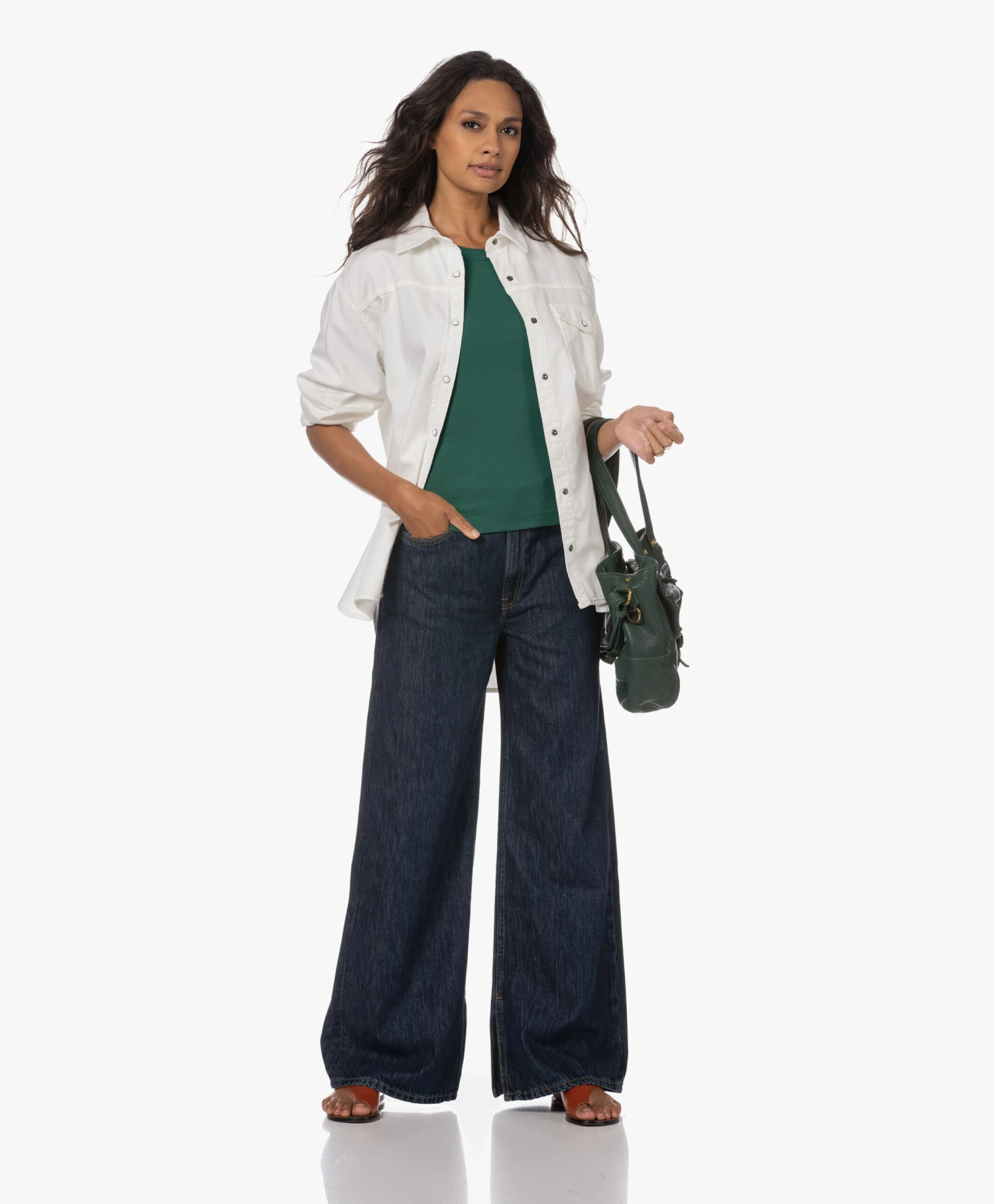 Anine Bing Sloan Denim Shacket - Ivoor 6 Anine Bing Sloan Denim Shacket - Ivoor - Afbeelding 6